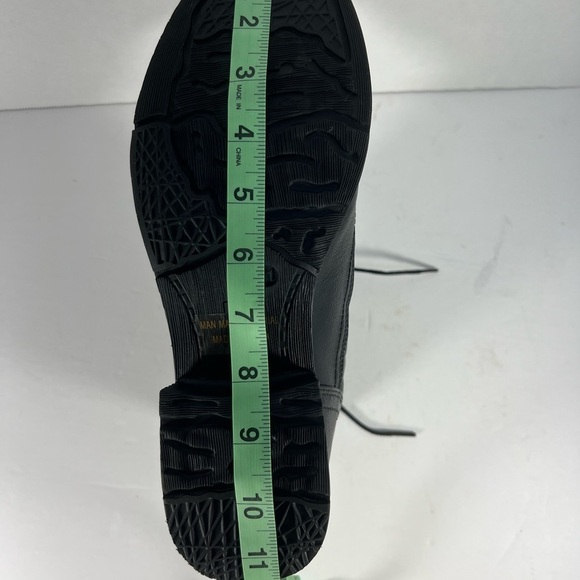 STQ ECO Friendly Black Round Toe Ankle Motorcycle Boots Womens size 11 - Picture 12 of 14